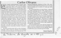 Carlos Olivares  [artículo] Ramón Riquelme.