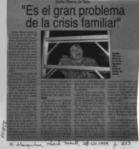 "Es el gran problema de la crisis familiar"  [artículo].