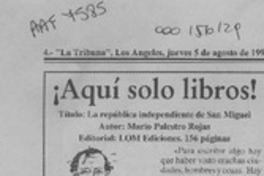 Aquí solo libros!  [artículo] Jorge Abasolo A.