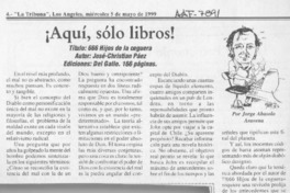 Aquí, sólo libros!  [artículo] Jorge Abasolo Aravena.