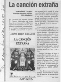 La canción extraña  [artículo] Félix Valdés.