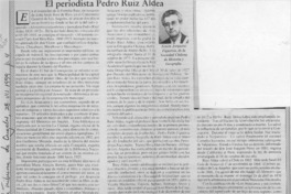 El periodista Pedro Ruiz Aldea