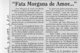 "Fata morgana de amor --"  [artículo] Luis Soto Ramos.