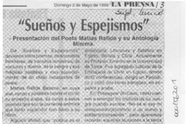 "Sueños y espejismos"  [artículo] Alfonso Larrahona Kästen.