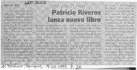 Patricio Riveros lanza nuevo libro  [artículo] Indalicia Lagos.