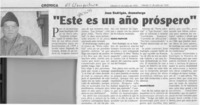 "Este es un año próspero"  [artículo].