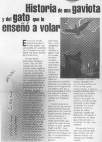 Historia de una gaviota y del gato que le enseó a volar  [artículo].
