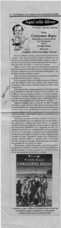 Corazones rojos  [artículo] Jorge Abasolo Aravena.