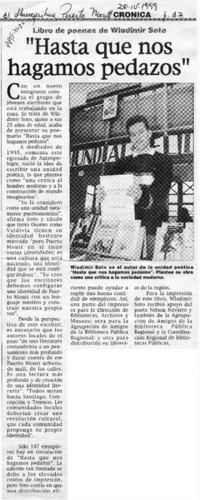 "Hasta que nos hagamos pedazos"  [artículo].