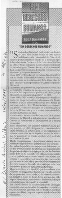 "Sin derechos humanos"  [artículo].