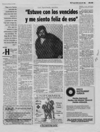 "Estuve con los vencidos y me siento feliz de eso"  [artículo].