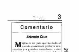 Artemio Cruz  [artículo] Sergio Muñoz Morales.