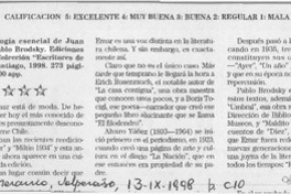 "Antología esencial de Juan Emar"  [artículo] B. S.