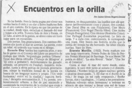 Encuentros en la orilla  [artículo] Jaime Gómez Rogers (Jonás).