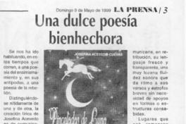 Una dulce poesía bienhechora  [artículo] Ernesto Livacic Gazzano.