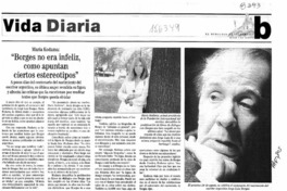 "Borges no era infeliz, como apuntan ciertos estereotipos"  [artículo].