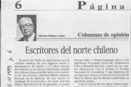 Escritores del norte chileno  [artículo] Marino Muñoz Lagos.
