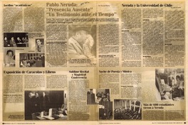 Pablo Neruda, "Presencia ausente", "Un testimonio ante el tiempo"