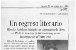 Un regreso literario  [artículo].
