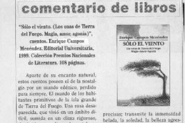 "Sólo el viento"  [artículo] Antonio Rojas Gómez.