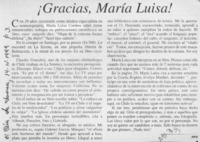 Gracias, María Luisa!  [artículo] PPV.