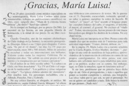 Gracias, María Luisa!  [artículo] PPV.