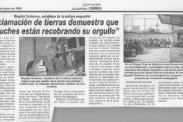 "Reclamación de tierras demuestra que mapuches están recobrando su orgullo"  [artículo].