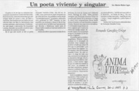 Un poeta viviente y singular