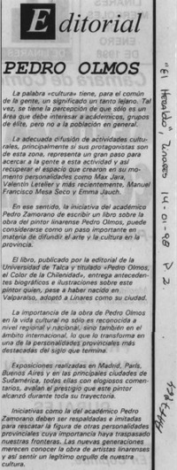 Pedro Olmos  [artículo].