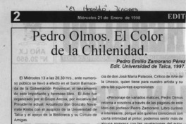 Pedro Olmos, el color de la chilenidad  [artículo].