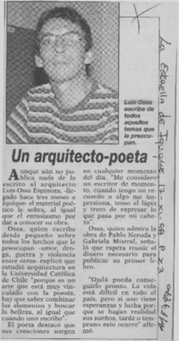 Un Arquitecto-poeta  [artículo].