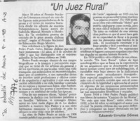 "Un juez rural"  [artículo] Eduardo Urrutia Gómez.