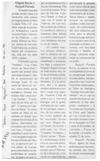 Miguel Reyes y Raquel Parada  [artículo].