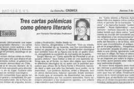 Tres cartas polémicas como género literario  [artículo] Horacio Hernández Anderson.