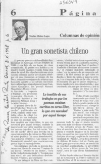Un gran sonetista chileno