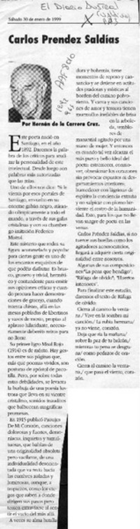 Carlos Prendez Saldías  [artículo] Hernán de la Carrera Cruz.