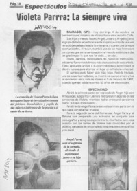 Violeta Parra, la siempre viva  [artículo].