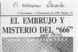 El Embrujo y misterio del "666"  [artículo].