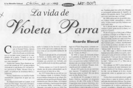 La vida de Violeta Parra  [artículo] Ricardo Blacud.