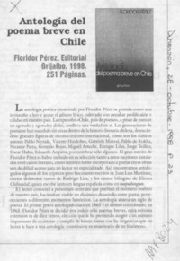 Antología del poema breve en Chile  [artículo].