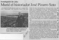 Murió el historiador José Pizarro Soto  [artículo].