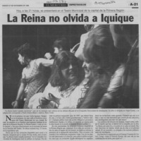 La Reina no olvida a Iquique