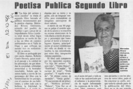 Poetisa publica segundo libro  [artículo] J. O. C.