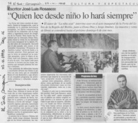 "Quien lee desde niño lo hará siempre"