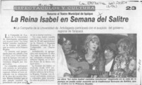 La Reina Isabel en semana del Salitre  [artículo].