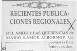 Del amor y las querencias  [artículo] A. P.