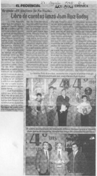 Libro de cuentos lanzó Juan Ruiz Godoy