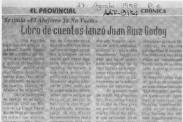 Libro de cuentos lanzó Juan Ruiz Godoy