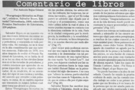 "Peregrinajes literarios en Francia"  [artículo] Antonio Rojas Gómez.