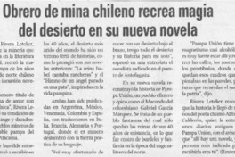 Obrero de mina chileno recrea magia del desierto en su nueva novela  [artículo].